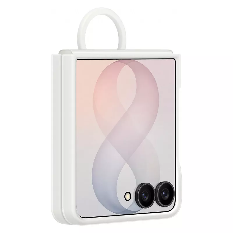 Samsung silikonowe etui z magnesem pierścieniowym do Galaxy Z Flip8, białe