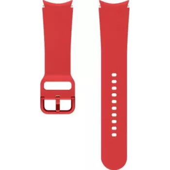 Samsung Sport Band do Galaxy Watch (20 mm, M/L), czarno-czerwony hybrydowy skórzano-fluoroelastomerowy