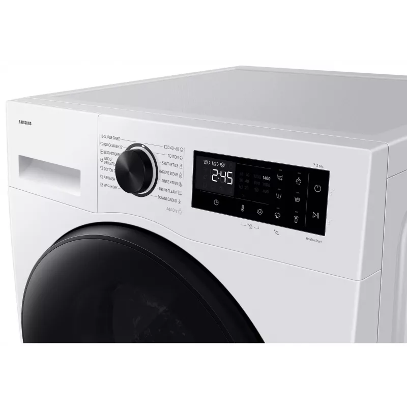 Samsung WD90HG5U34BELE Pralko-suszarka, pranie 9 kg / suszenie 6 kg, 1400 obr./min, biała