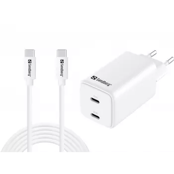 Ładowarka sieciowa Sandberg USB-C PD65W EU 3M (441-76)
