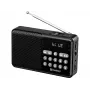 SANDBERG Speaker Radio FM+BT Recharge Przenośny głośnik Bluetooth z radiem FM, AUX, USB, MicroSD, 6W, czarny