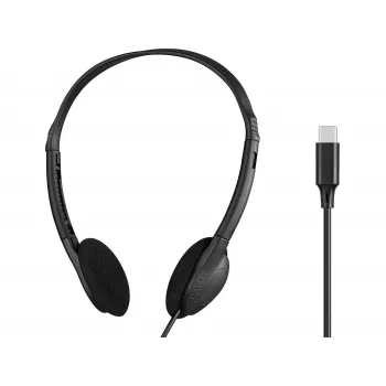 SANDBERG USB-C Headphone Bulk - Biała słuchawka douszna z mikrofonem