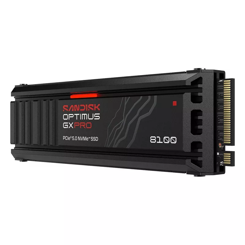 SanDisk Optimus GX PRO 8100 4TB PCIe Gen5 NVMe M.2 2280 Wewnętrzny dysk SSD z radiatorem i sprzętowym szyfrowaniem