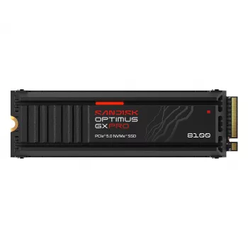 SanDisk Optimus GX PRO 8100 4TB PCIe Gen5 NVMe M.2 2280 Wewnętrzny dysk SSD z radiatorem i sprzętowym szyfrowaniem