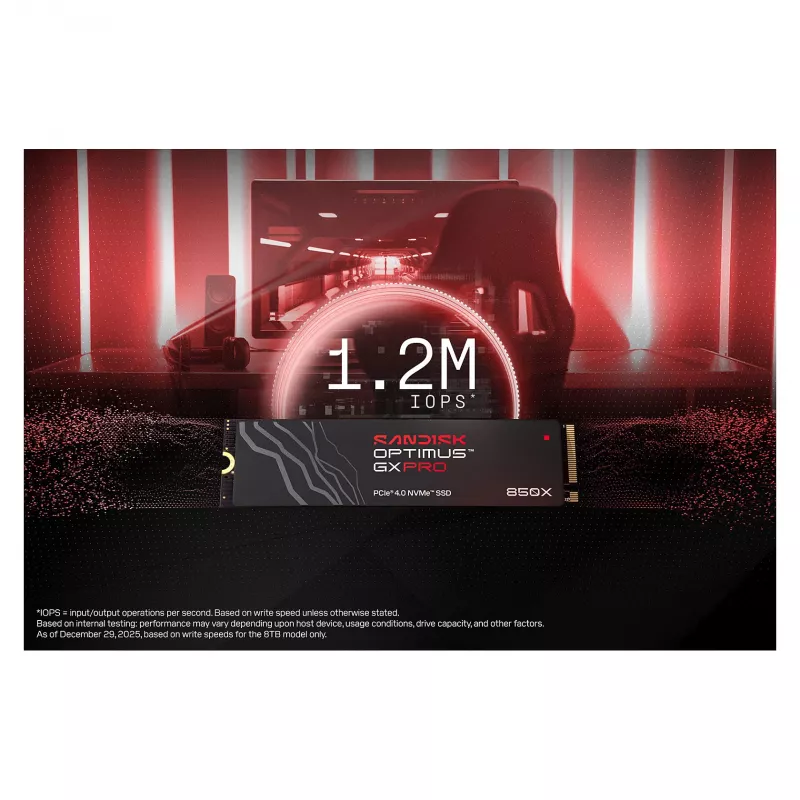 SanDisk Optimus GX PRO 850X 4TB M.2 2280 NVMe PCIe 4.0 SSD z szyfrowaniem TCG Opal