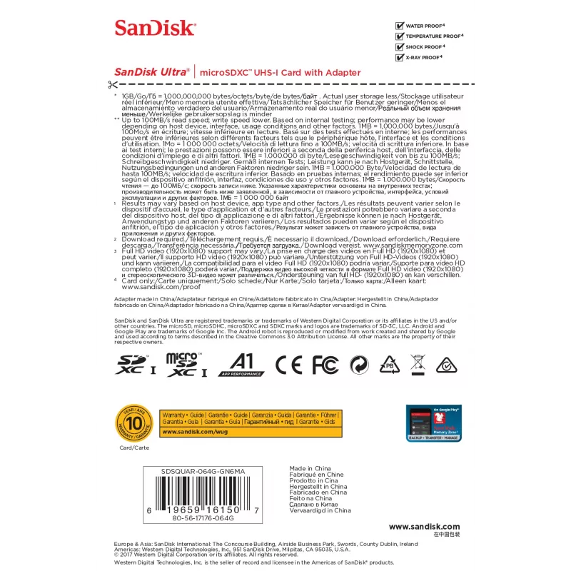 Karta pamięci SanDisk Ultra 128GB microSDXC z adapterem SD
