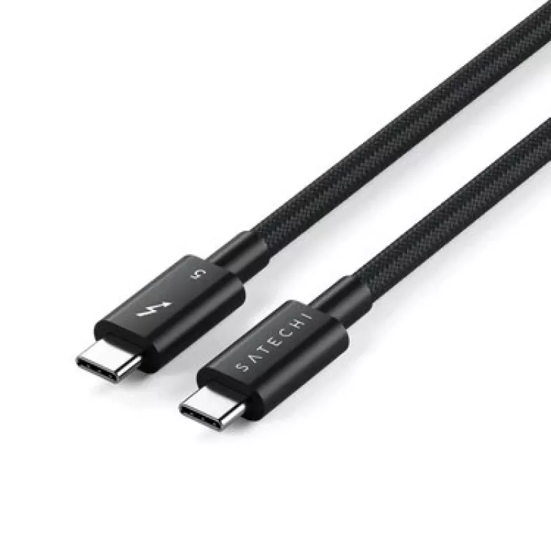 SATECHI Thunderbolt 5 Pro Cable 1m USB-C do USB-C – 120Gbps, 240W, Czarny