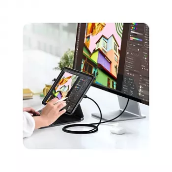 SATECHI Thunderbolt 5 Pro Cable 1m USB-C do USB-C – 120Gbps, 240W, Czarny