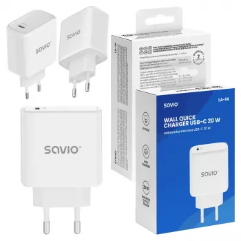 SAVIO LA-14 ładowarka sieciowa 20W z Power Delivery 3.0