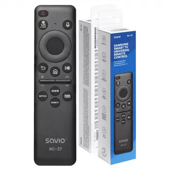 SAVIO RC-27 Uniwersalny pilot zastępczy do telewizora Samsung Smart TV – Czarny
