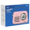 SAVIO RS-03 Przenośne radio FM/AM z odtwarzaniem MP3 USB/SD, różowe