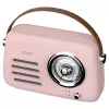 SAVIO RS-03 Przenośne radio FM/AM z odtwarzaniem MP3 USB/SD, różowe