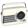 SAVIO RS-04 Przenośne radio DAB+ FM z akumulatorem, wyświetlaczem LCD, podwójnym budzikiem, czarne