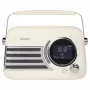 SAVIO RS-04 Przenośne radio DAB+ FM z akumulatorem, wyświetlaczem LCD, podwójnym budzikiem, czarne