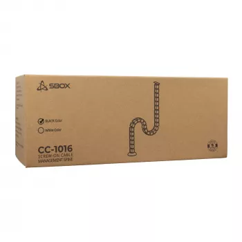 Sbox CC-1016B Osłonka spiralna na kable, czarna, 1,5 m, 16 mm