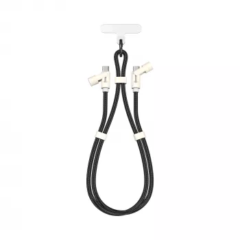 SBOX LANYARD BLACK USB-C do USB-C Kabel 1,5m Czarny