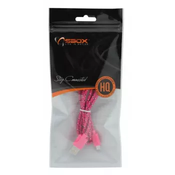 SBOX USB-1031P USB do Micro USB Kabel 1m Różowy