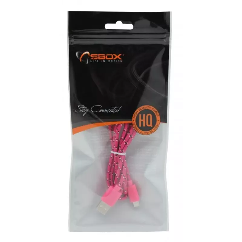SBOX USB-1031P USB do Micro USB Kabel 1m Różowy