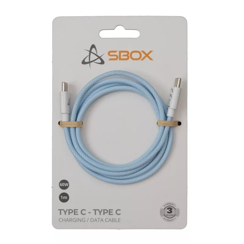 SBOX USB-C do USB-C Kabel 1m Niebieski - Ładowanie i Synchronizacja Danych