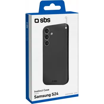 SBS Instinct Cover do Samsung Galaxy S24 - Czarny TPU etui tylne, wstrząsoodporne, ochrona przed zarysowaniami, kompatybilne z ładowaniem bezprzewodowym TEINSTSAS24K