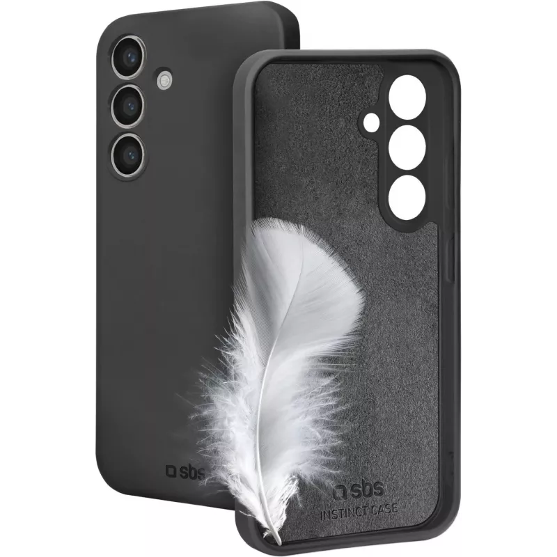 SBS Instinct Cover do Samsung Galaxy S24 - Czarny TPU etui tylne, wstrząsoodporne, ochrona przed zarysowaniami, kompatybilne z ładowaniem bezprzewodowym TEINSTSAS24K