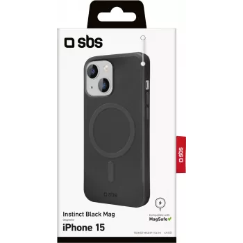 SBS Instinct Mag Cover do iPhone 15, 6.1 inch, Czarny