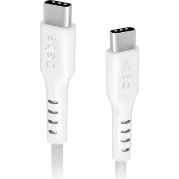 Kabel SBS MOBILE TECABLETCC20W USB-C do USB-C 1,5 m Biały 20W PD