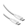 SBS USB-C do USB-C pleciony kabel nylonowy 2m 100W biały