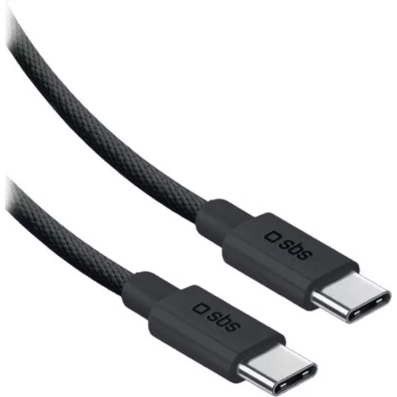 SBS USB-C do USB-C Kabel Nylonowy 2m 240W Czarny