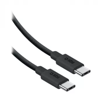 SBS USB-C do USB-C Kabel Nylonowy 2m 240W Czarny