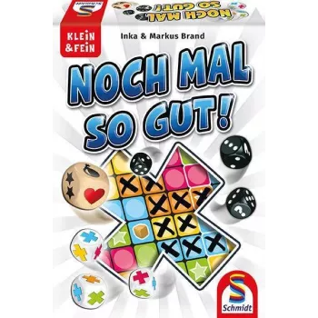 Schmidt Spiele Nochmal so gut (49365) - Dodatek do gry kościanej dla Nochmal!, 1-6 graczy, od 8 lat, 20-30 minut, 2 dwustronne bloki do zapisywania wyników, 4 nowe warianty gry, język niemiecki