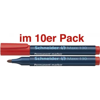 Schneider 130 Marker Permanentny Czerwony Okrągła Końcówka 1,0-3,0 mm Uzupełnialny 113002