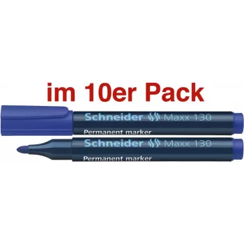 SCHNEIDER 130 Marker Permanentny, Okrągła Końcówka, Niebieski, 1,0-3,0 mm, Uzupełnialny 113003