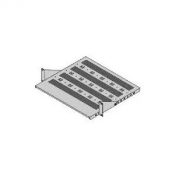 SCHROFF Półka stała 19 cali, powierzchnia użytkowa 430 x 400 mm, jasnoszara RAL 7035, 1U, obciążenie 25 kg