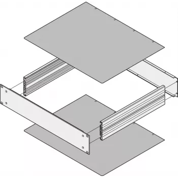 SCHROFF 3U 46TE Zamknięty Panel Zaślepiający z Aluminium 30860505