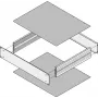 SCHROFF 3U 46TE Zamknięty Panel Zaślepiający z Aluminium 30860505