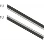 SCHROFF Panel ze szczotką 1U z 2 przepustami kablowymi, czarny RAL 9005 64230096