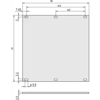 SCHROFF Panel przedni 3U 63HP anodowane aluminium 30808067