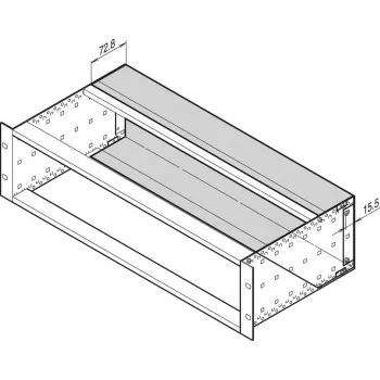 Schroff Tylna osłona do podzespołów, 3U 84HP, głębokość 220 mm, stal, ocynkowana 34561752