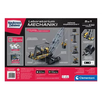 Laboratorium Mechaniki Zabawy Naukowe Żuraw Gąsienicowy Clementoni 50402