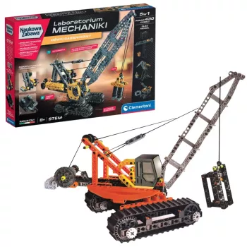 Laboratorium Mechaniki Zabawy Naukowe Żuraw Gąsienicowy Clementoni 50402