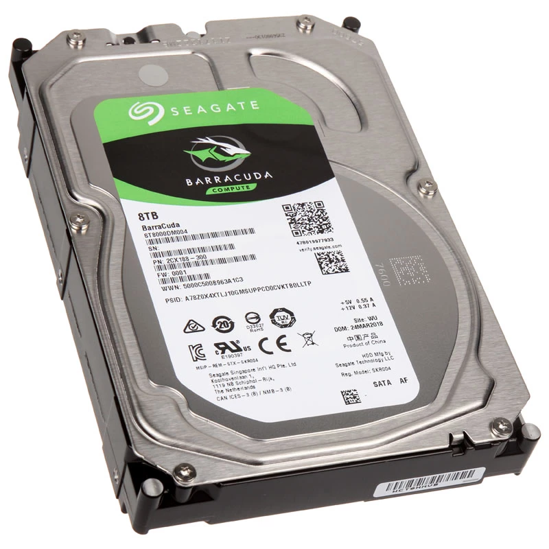 Seagate Barracuda ST8000DM004 8 TB 3.5-calowy wewnętrzny dysk twardy SATA III 5400 RPM 256 MB Cache