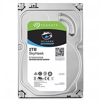 Seagate SkyHawk 2TB wewnętrzny dysk twardy do monitoringu - SATA 6Gb/s 3,5 cala (5900 RPM, 64MB Cache, CMR)