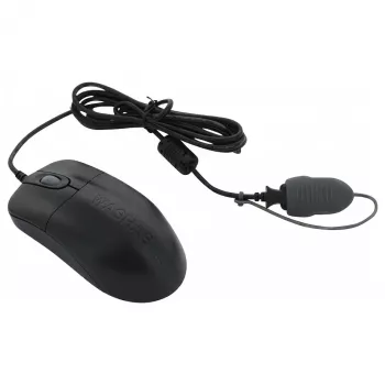 Seal Shield Silver Storm Wired Optical Mouse, 3 Buttons, USB, Black, 800 DPI, IP68 Waterproof, Dishwasher Safe