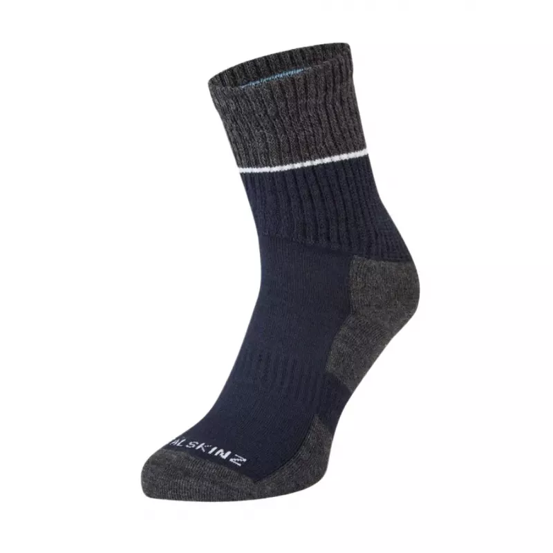 Skarpety SealSkinz Solo QuickDry Mid Navy/Grey Marl