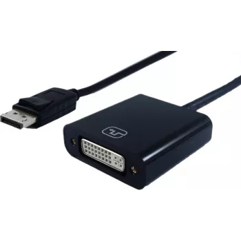 SECOMP STANDARD kabel adapter DisplayPort męski do DVI-D Single Link żeński, 15cm, czarny (11.55.3202)
