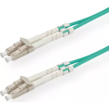 SECOMP STANDARD światłowodowy kabel krosowy 50/125µm OM3, LC/LC, turkusowy, 3 m S1803