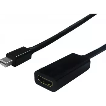 SECOMP STANDARD Adapter Mini DisplayPort na HDMI, 4K, pozłacany, czarny S3206