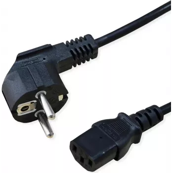SECOMP STANDARD Przewód zasilający, proste gniazdo IEC, czarny, 1,8 m (S2309)