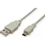 Kabel SECOMP STANDARD USB 2.0, Type A do 5-Pin Mini, beżowy, 0,8 m (S3141)